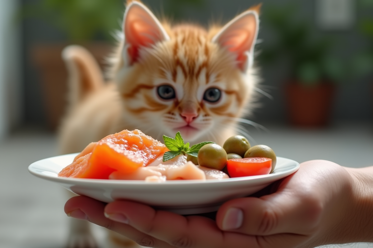chaton nourriture